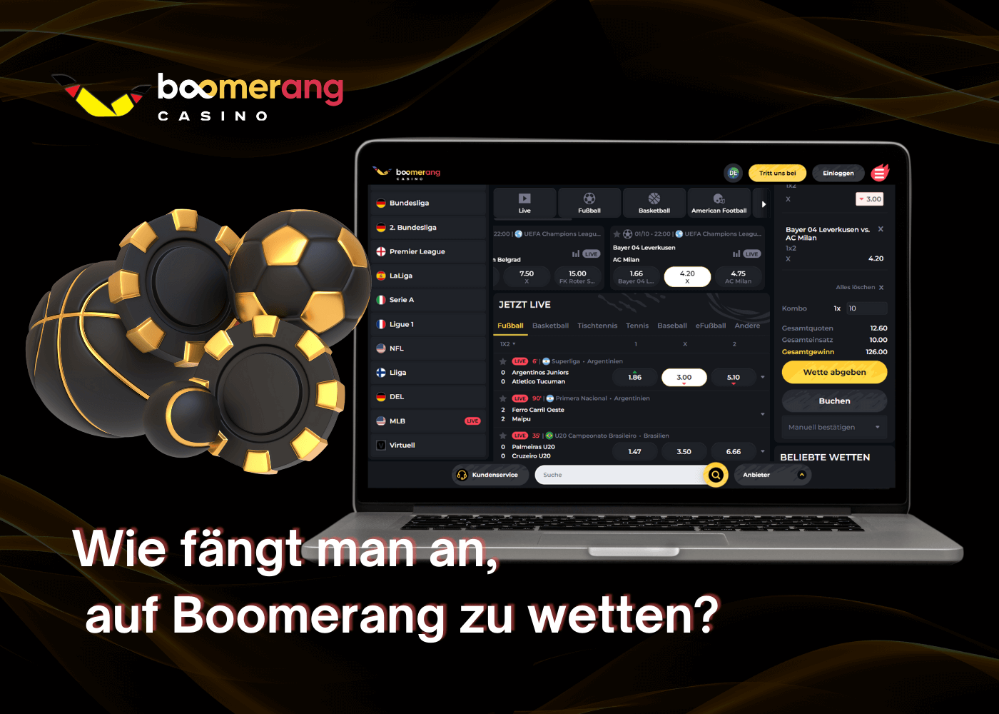Wie fängt man an, auf Boomerang zu wetten?